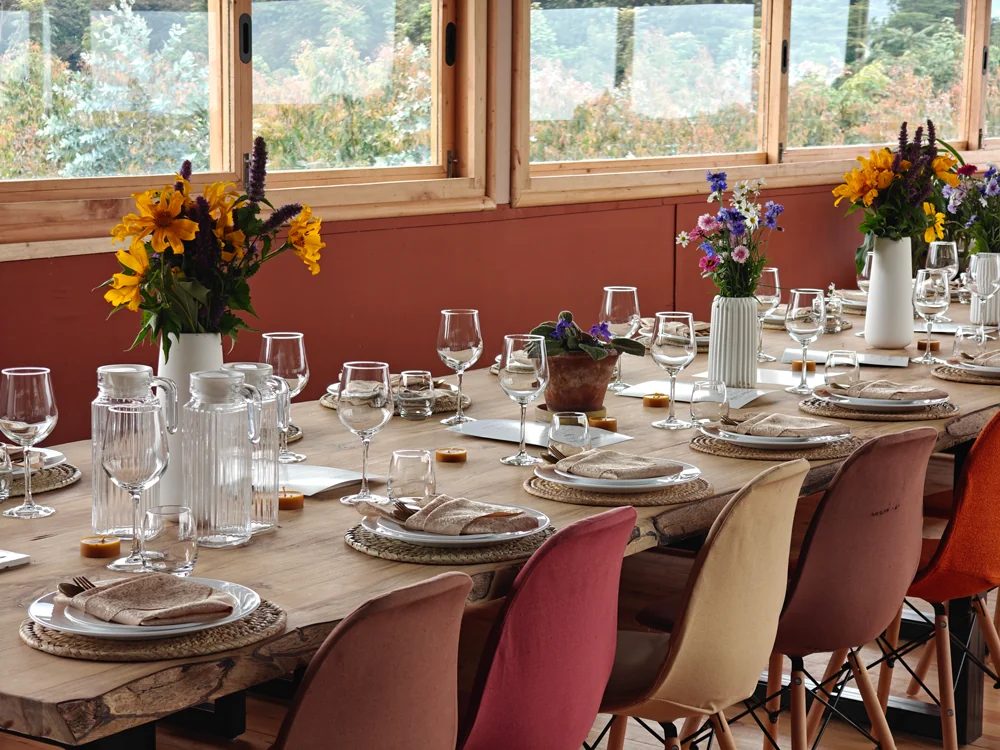 Long-table lunch at the farm